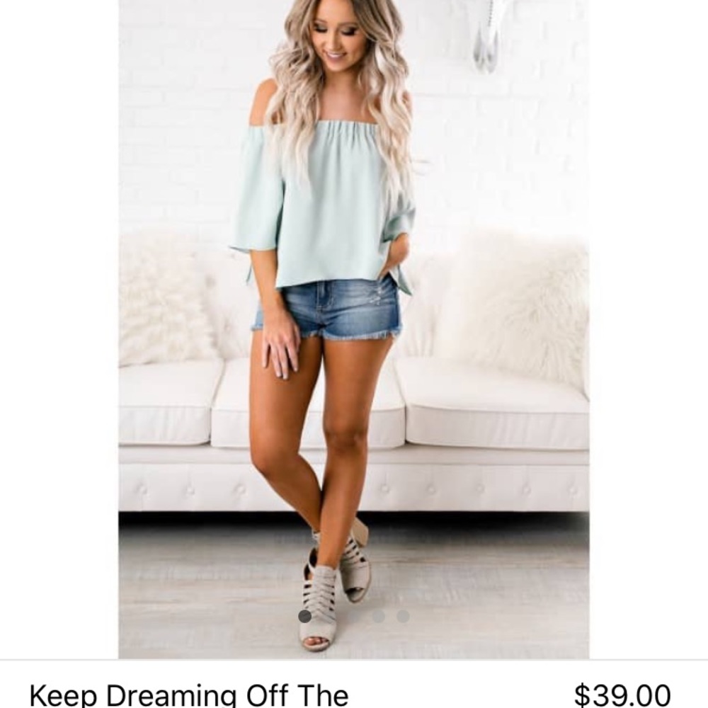 Keep dreaming off the shoulder top